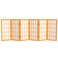 Red Lantern 2 ft. Short Desktop Window Pane Shoji Screen - Honey - 6 Panels
