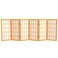 Red Lantern 2 ft. Short Desktop Window Pane Shoji Screen - Honey - 6 Panels