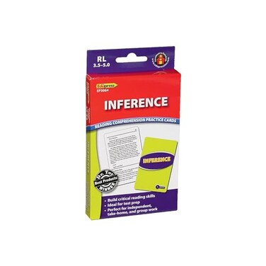Edupress Reading Comprehension Cards, Inference, Lvl: 3.5-5.0 ,EP-3064