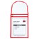 C-Line, CLI41924, Hanging Strap Shop Ticket Holder, 15 / Box, Red, Clear