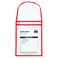 C-Line, CLI41924, Hanging Strap Shop Ticket Holder, 15 / Box, Red, Clear