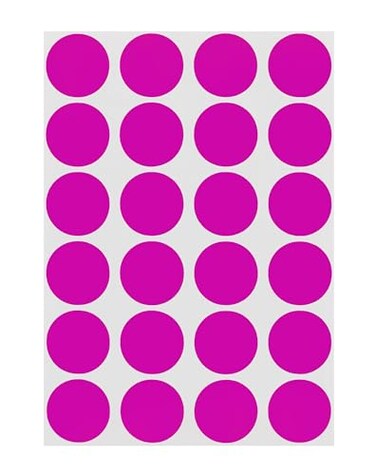 ChromaLabel Fluorescent Purple Dot Stickers, 3/4 Inch, 1008/Pack