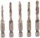 DEWALT Drill Tap Set, Impact Ready, 1/4-Inch, 5-Piece ,DWADTQTR5SET