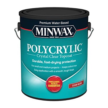 Minwax 1 gal 15555 Clear Polycrylic Water-Based Protective Finish Gloss