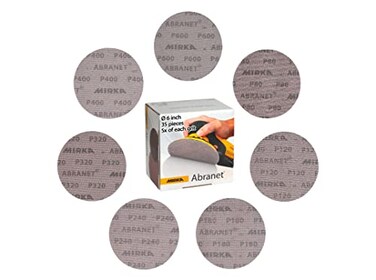 Mirka Abranet 6 Inch Assortment Mesh Sanding Discs, Hook and Loop, 35 Pack