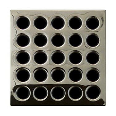 Ebbe E4409 Square Shower Drain Grate, Polished Nickel