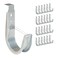 ICC Ceiling Mount J Hook 4 with Retainer Clip - Galvanized Steel Cable Management Hooks for Hanging Cable - Rust-Resistant, EIA and TIA Compliant - 4 Inch 25 Pack