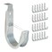 ICC Ceiling Mount J Hook 4 with Retainer Clip - Galvanized Steel Cable Management Hooks for Hanging Cable - Rust-Resistant, EIA and TIA Compliant - 4 Inch 25 Pack