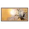 Red Lantern 36" x 72" Gold Leaf Sakura Blossom