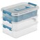 Sterilite 14138606 10-5/8" L X 7-1/4" X 7-5/8" 3 Layer StackCarry Box ,4 pack