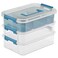 Sterilite 14138606 10-5/8" L X 7-1/4" X 7-5/8" 3 Layer StackCarry Box ,4 pack