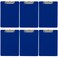 Trade Quest Dark Blue Plastic Clipboards Letter Size Low Profile ,6-Pack
