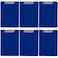 Trade Quest Dark Blue Plastic Clipboards Letter Size Low Profile ,6-Pack