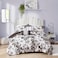 Intelligent Design Floral Botanical Black/White Queen Comforter Set, 5pc