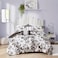 Intelligent Design Floral Botanical Black/White Queen Comforter Set, 5pc