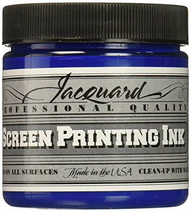 Jacquard Professional Screen Print Ink, Water-Soluable, 4oz Jar, Process Cyan ,142