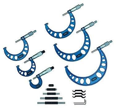 Fowler 52-215-006-1, Outside Micrometer Set With 0“6" Measuring Range