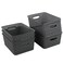 Teyyvn Plastic Storage Basket, 10.03" x 7.59" x 4.09", Pack of 6, Gray
