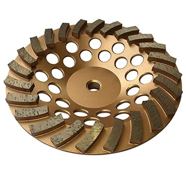 EDiamondTools 7" Diamond Grinding Wheel for Concrete Masonry 24 Segments 5/8"-11