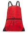 HOLYLUCK Drawstring Backpack Bag Sport Gym Sackpack ,metallic-red
