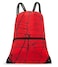HOLYLUCK Drawstring Backpack Bag Sport Gym Sackpack ,metallic-red