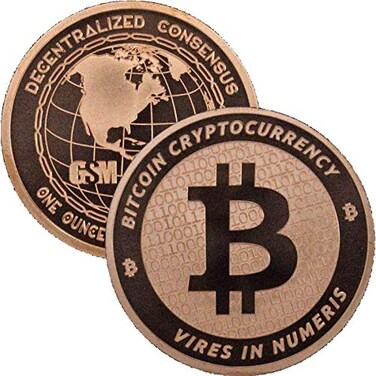 Jig Pro 1 oz .999 Pure Copper Round/Challenge Coin ,Bitcoin - Cryptocurrency