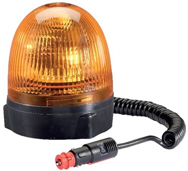 Hella 009506001 KL Rotacompact Flex Mount Beacon Warning Light, Rotating Patterns, 12V, Amber
