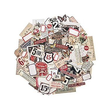 Tim Holtz Ephemera Pack - Snippets by Idea-ology, Various Sizes, 111 Pieces ,TH93564