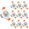 LightingWill 2inch LED Dimmable Downlight, 3W COB Recessed Ceiling Light, Daylight White 5500K-6000K, CRI80, 25W 220LM Halogen Bulbs Equivalent, White ,10 Pack