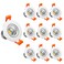 LightingWill 2inch LED Dimmable Downlight, 3W COB Recessed Ceiling Light, Daylight White 5500K-6000K, CRI80, 25W 220LM Halogen Bulbs Equivalent, White ,10 Pack