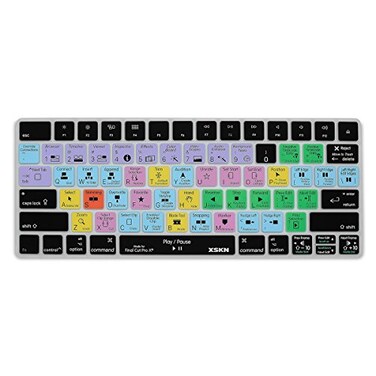 XSKN for Final Cut Pro X 10 Shortcut Silicone Keyboard Protective Film Compatible Apple Magic Keyboard ,MLA22LL/Awith US Layout