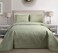MK Home Mk Collection Solid Embossed Bedspread Bed Cover Over Size ,Light Green, King/California King
