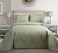 MK Home Mk Collection Solid Embossed Bedspread Bed Cover Over Size ,Light Green, King/California King