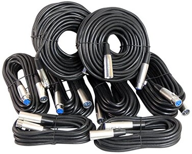 Your Cable Store XLR/Mic Cable Kit Two 50 ft, Two 15 ft and Four 25 Foot XLR Patch Cables