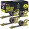 DC Cargo Mall E Track Ratchet Straps, Heavy Duty Cargo Tie-Down E Track Straps 2" x 16', ,4 Pack, GreyE Track Spring Fittings Tie Down Motorcycle, Vans, Trucks, Trailers