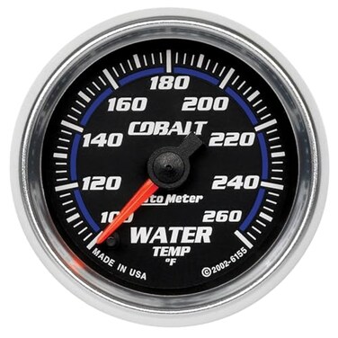 Auto Meter 6155 Cobalt Full Sweep Electrical Water Temperature Gauge, 2 1/16