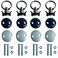 FishYuan 4 Pack Round Anchor Point Tie Down Kit, Bolt On Fitting with Quick Release