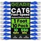 GEARit Cat 6 Ethernet Patch Cable 1 ft Blue ,10 Pack- Cat6 Patch Cables 1 ft Blue/Ethernet Patch Cable, 10Gbps 24AWG Pure Copper, Snagless RJ45 for Router, Switch, PC, PS5, Server
