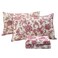 FADFAY Red Floral Bedding Elegant Bed Sheets Set Luxury Bedding Collections 800 Thread Count 100% Egyptian Cotton Deep Pocket Fitted Sheet,4 Piece-King Size