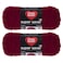 Red Heart Bulk Buy: Super Saver ,2-Pack,Burdy, 7 oz Each Skein