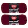 Red Heart Bulk Buy: Super Saver ,2-Pack,Burdy, 7 oz Each Skein