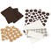 SOFTTOUCH 4924995N Craft Value Pack-236 PCs, Dots-Cork Pads-Felt Strips-Bumpers, Brown