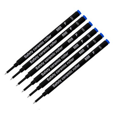 SCHMIDT 6 Pack - Blue Fine Tip Schmidt 888 Rollerball Refill