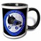 3dRose Derby Chicks Roll with It BlueBlack 11oz Two-Tone Black Mug