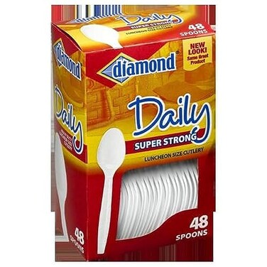Diamond 48 Count Heavy Duty Spoons Box ,12 Pack