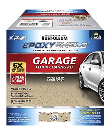 Rust-Oleum EpoxyShield Gloss Tan Garage Floor Coating Kit