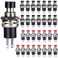 Clyxgs Momentary Push Button Switch¼ŒSPST Normal Open NO Switch 2 Pin Mini Micro 1A 250V AC BlackRed Cap 30 PCS
