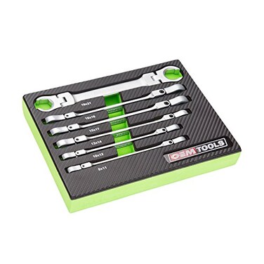 OEMTOOLS 6PC Flex Head Metric Flare Nut Wrench Set 9mm - 21mm