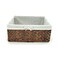 KINGWILLOW Water Hyacinth Storage Basket Small with Metal FrameRemovable Liner