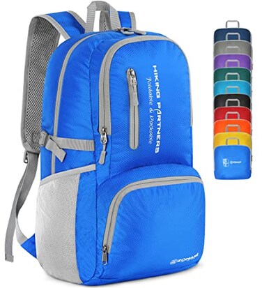 ZOMAKE Lightweight Packable Backpack, 35L Foldable Daypack ,Dark Blue